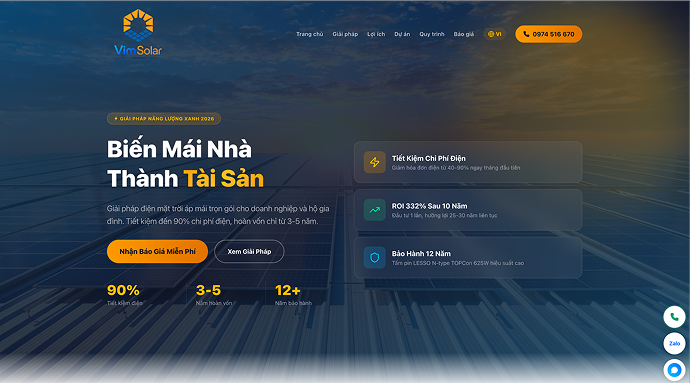 dự án vim solar